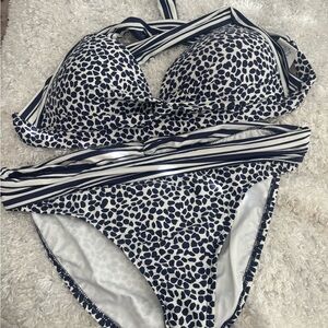 La Blanca LB2CB98W Apulia Mix Reversible high waist swimsuit set